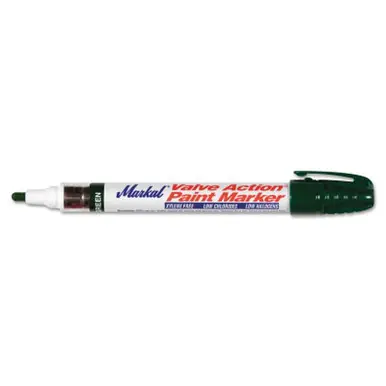 MARKAL 96826 Valve Action Paint Marker, Green, 1/8 in, Medium