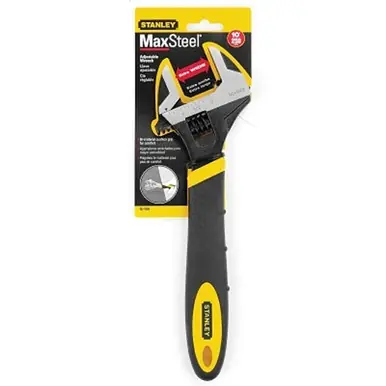 Stanley 87-369 Adjustable Wrench, 8", 1" Opening, Chrome