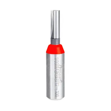 FREUD 12-100 - 1/4" (Dia.) Double Flute Straight Bit, Eclipse Grind, 1/2" Shank