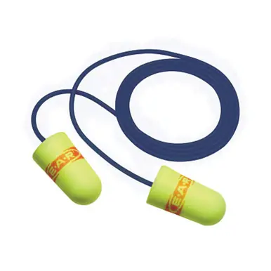 3M 311-4109 E-A-Rsoft SuperFit Metal Detectable Earplug, Red/Yellow, Corded