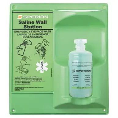 Honeywell 32-000460-0000 Eyesaline Wall Station, 16 oz, Single Bottle