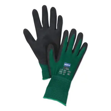 Honeywell NF35/8M NorthFlex-Oil Grip Coated Gloves, Size 8, Black/Green (12pk)