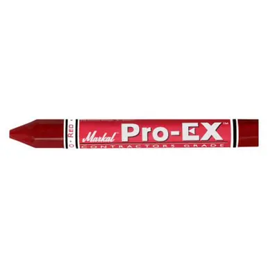 MARKAL 80382 Pro-Ex Lumber Crayons, 1/2 in X 4 5/8 in, Red (12pk)