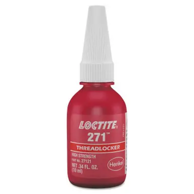 LOCTITE 135380 271 Threadlockers, High Strength, 10ml, 1 in Thread, Red