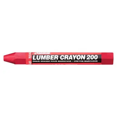 MARKAL 80352 200 Lumber Crayons, 1/2 in, Red (12pk)
