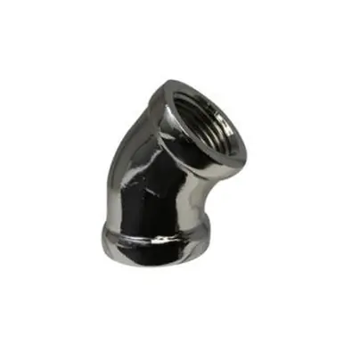 Midland Industries 45184 - 45° Elbow, 3/4" FPT x 3/4" FPT, Bronze, Chrome-Plated