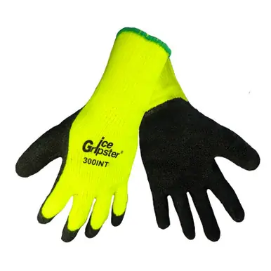 Global Glove 300INT-M Insulated Ice Gripster Rubber-Coated Gloves (Medium)