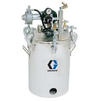 GRACO 236152 - 5 Gallon Stainless Steel High-Pressure Pot, w/ Agitator, 100 PSI, ASME