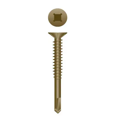 Strong-Point FP212W - 10-16 x 2-1/2" Flat Head Self-Drilling Screw, WAR 1500ct