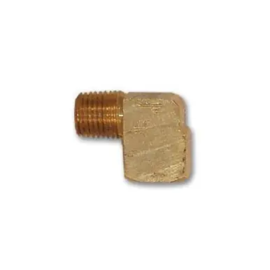 Midland Industries 23400X4 - 90° Barstock Street Elbow, 1/4" MPT x 1/4" FPT, Brass
