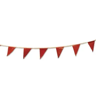 Cortina 03-400 Pennants, 9" x 12", Red, 100 ft