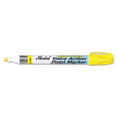 MARKAL 96881 Valve Action Certified Paint Marker, Yellow (12pk)