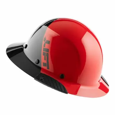 LIFT HDF50-20RD - DAX Fiber Resin Full Brim Hard Hat (50/50 Gloss Red/Black)