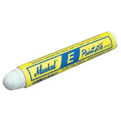 MARKAL 88620 Paintstik E Markers, 11/16 in, White (12pk)
