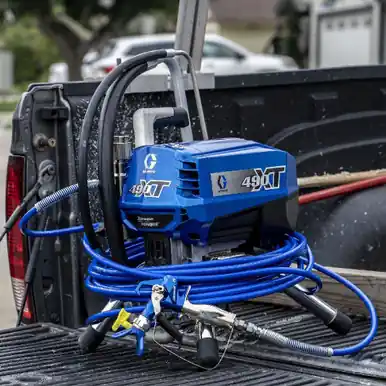 GRACO 19D519 - Ultra 490 XT Electric Airless Sprayer, Stand, Chromex piston rod, 3300 PSI