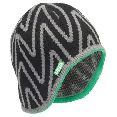MSA 10118417 V-Gard Value Winter Liners Skull Cap, High Bulk Acrylic Black/Gray