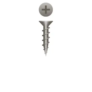 Strong-Point 610L - 6 x 5/8" Flat Head Woodworking Screw, Plain & Lubed 25000ct