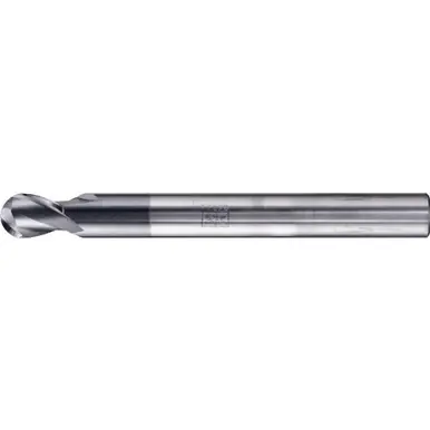 PFERD 23003015 Ball Nose End Mill, 2-flutes, 3/4" Dia, 1-1/2" APMX, 6" OAL, Cyl. Shank