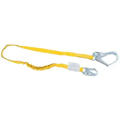 Honeywell 219WRS-Z7/6FTYL Manyard Shock-Absorbing Lanyard, 6 ft, Anchorage Connection, 1 Leg, Yellow