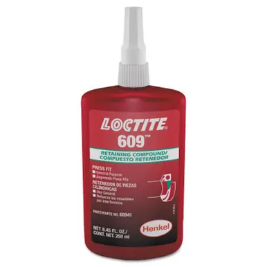 LOCTITE 135513 609 Retaining Compound General Purpose 250ml Bottle Green 3000psi