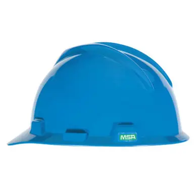 MSA 477483 V-Gard Protective Cap, Fas-Trac III, 7 1/2 - 8 1/2, Blue