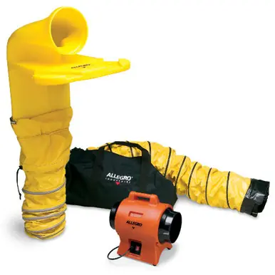 ALLEGRO 9520-398M - 8" Axial AC Industrial Plastic Blower System w/ 8" MVP (9539-08 Blower)