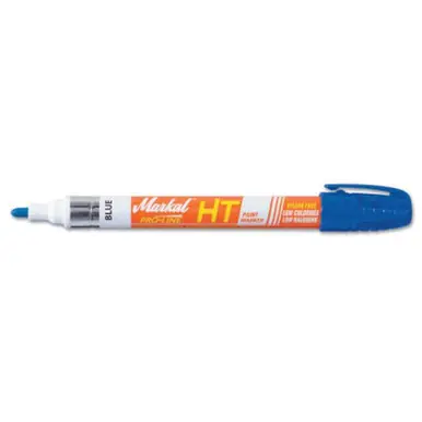 MARKAL 97305 PRO-LINE HT Liquid Paint Markers, Blue, 1/8", Bullet (12pk)