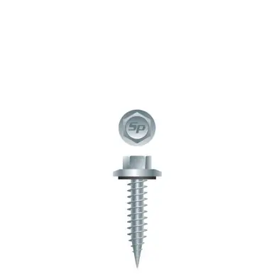 Strong-Point PGA1716 - 17-14 x 1" Hex Flange Washer Head w/ Washer Pole Gripper Screw,