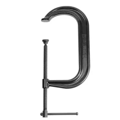PALMGREN 9629515 - 10" Drop Forged Deep Throat C-Clamp w/ Black Oxide Spindle