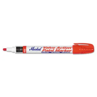 MARKAL 96822 Valve Action Paint Marker, Red, 1/8 in, Medium