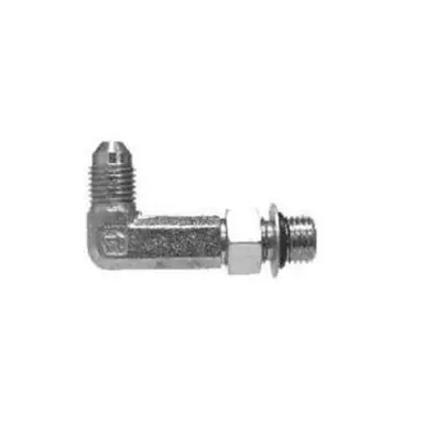 Midland Industries 6801LLNWO6 - 90° Extra Long Elbow, 3/8" MJIC x 3/8" Male ORB, Steel
