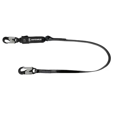 Safewaze 024-2137 - PRO-Shield 6′ Energy Absorbing Lanyard Alu Snap Hook