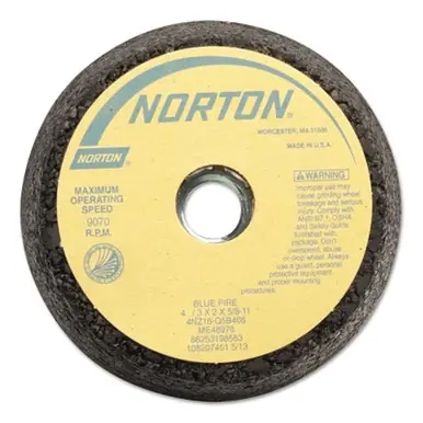 Norton 66253198586 BlueFire Snagging Cup Wheel, 6" x 2" x 5/8", 16 Grit