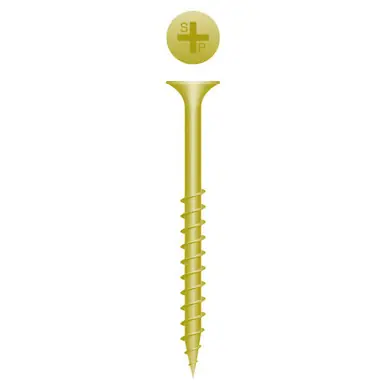 Strong-Point 1040SY - 10 x 4" Bugle Head Outdoor Screw, Yellow Zinc 800ct