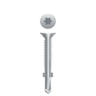 Strong-Point 4RT212 - 12-24 x 2-1/2" Flat Head Reamer Stainless Screw, 1000ct