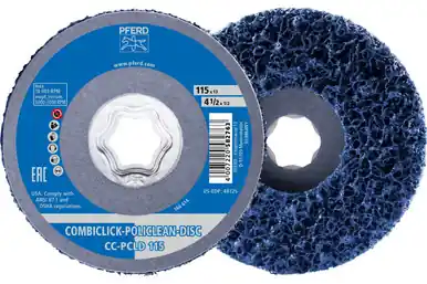 PFERD 48125 - COMBICLICK POLICLEAN PLUS Disc, 4-1/2", Aluminum Oxide (5pk)