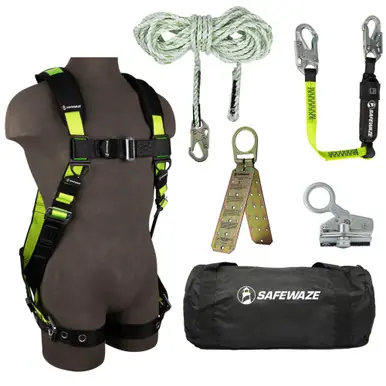 Safewaze FS137-L/XL - PRO Bag Roof Kit FS185-L/XL Harness, FS700-50 VLL, FS1118-DC Grab, FS560-3