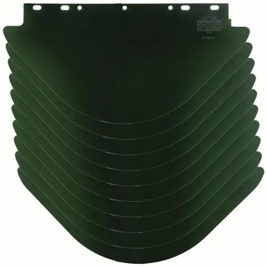 ArcOne 1910DG-PE-10 - 19" Dark Green PETG Flat Visor Pack of 10