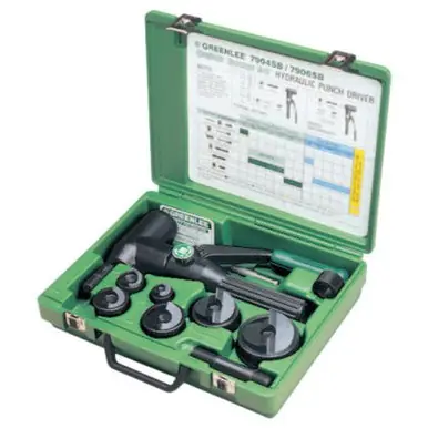 Greenlee 7906SB Quick Draw Hydraulic Punch Kit, 7/8" - 2-3/8", 10 gauge (mild steel)