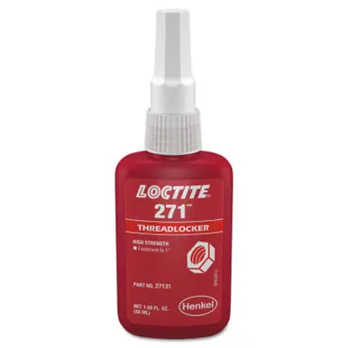 LOCTITE 135381 271 Threadlockers, High Strength, 50ml, 1 in Thread, Red