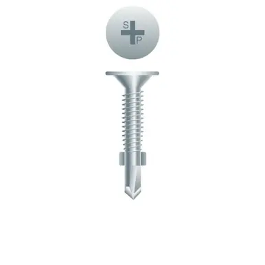 Strong-Point R107 - 10-24 x 1-7/16" Wafer Head Self-Drilling Screw, Zinc 4000ct