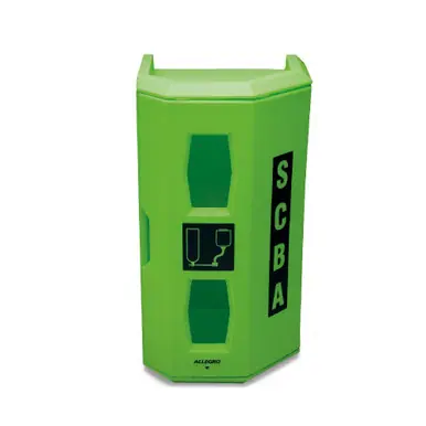 ALLEGRO 4150 - Hi-Viz Heavy Duty Single SCBA Wall Case, Green