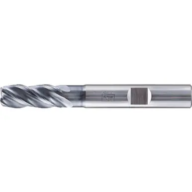 PFERD 23003052 .015" Radiused End Mill, 4-flutes, 5/16" Dia, 5/8" APMX,2-1/2" OAL, Weldon shank