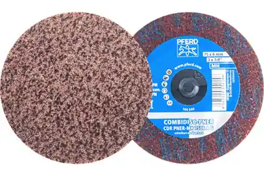 PFERD 48516 - COMBIDISC Unitized Disc, 3" Dia, Type CDR, Coarse, Medium-Hard, 6AC, Aluminum (25pk)
