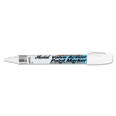 MARKAL 96880 Valve Action Certified Paint Marker, White (12pk)