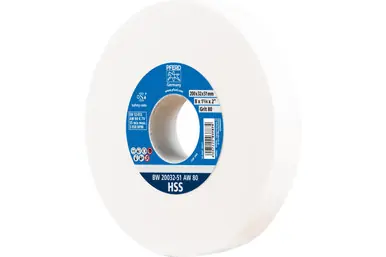 PFERD 61729 - Vitrified Bench Wheel, HSS, 8" x 1-1/4 x 2, 80 Grit, Aluminum Oxide