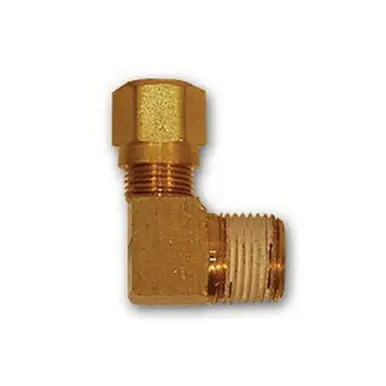Midland Industries NT69-64VS - 90° Elbow, 3/8" Tube OD x 1/4" NPT(M)F, Brass