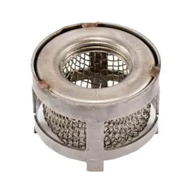 GRACO 15V573 - Crush-Proof Inlet Strainer, Stainless Steel Cap, 1" Thread