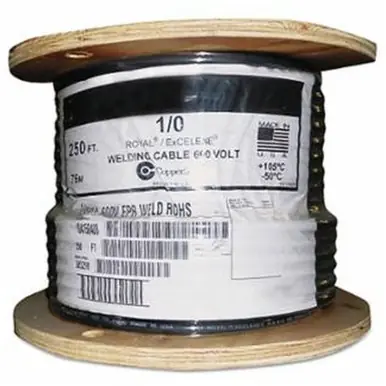 BEST WELDS 911-1/0X25 - Welding Cable, 1/0 AWG, 25ft, Black