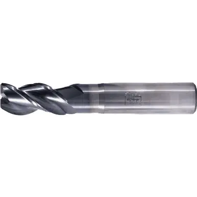 PFERD 23003035 Chamfered End Mill, 3-flutes, 1/2" Dia, 1" APMX, 3" OAL, Weldon shank